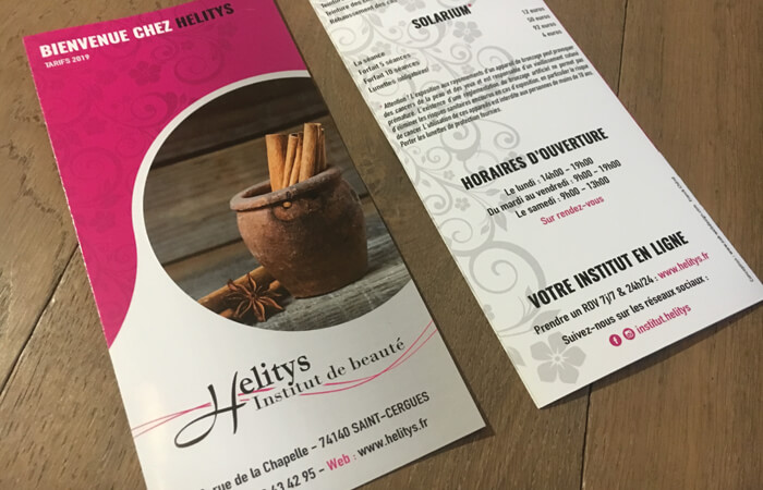 Réédition d’une plaquette tarifaire