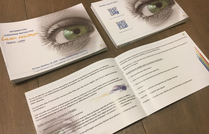 Réédition & Livraison des livrets d’information sur la chirurgie réfractive
