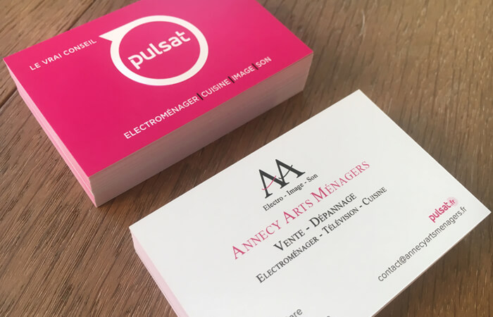 Modifications & Impression des cartes de visite d’un franchisé du groupe Pulsat