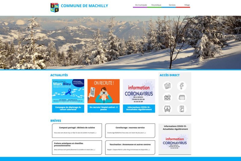 Site Web page d'accueil