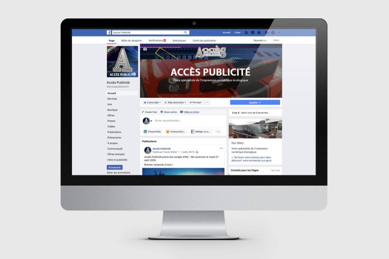 Page Facebook Accès Publicité