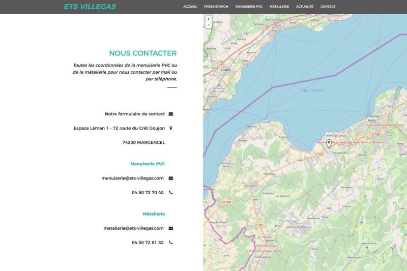 Site Web page contact