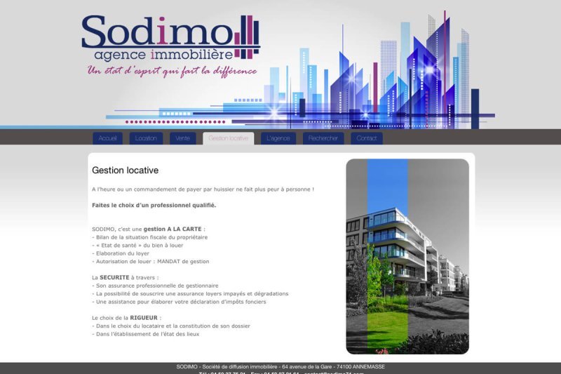 Site Web page intérieure