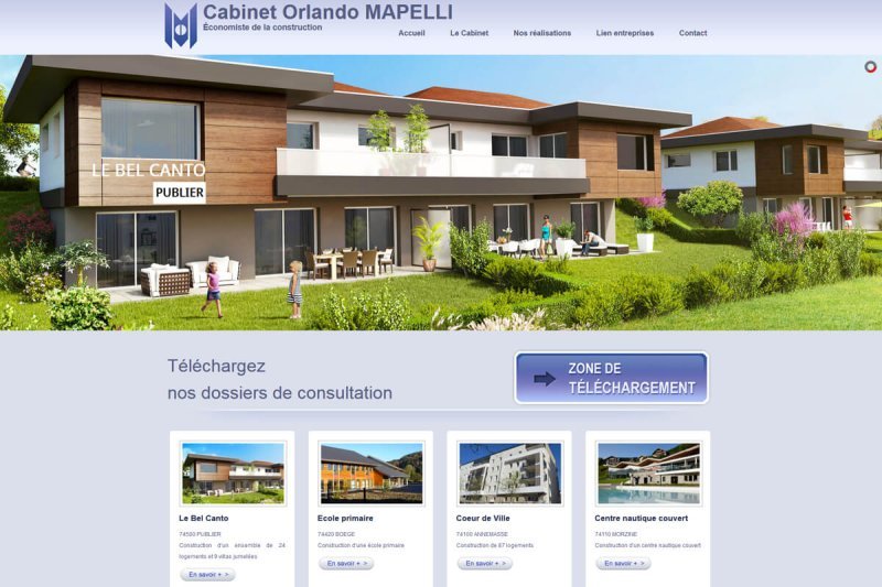 Site Web page d'accueil