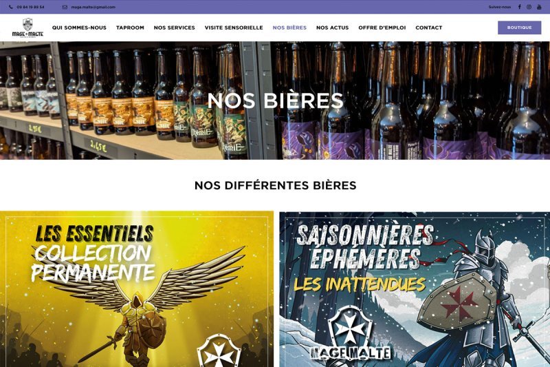 Site Web - produits